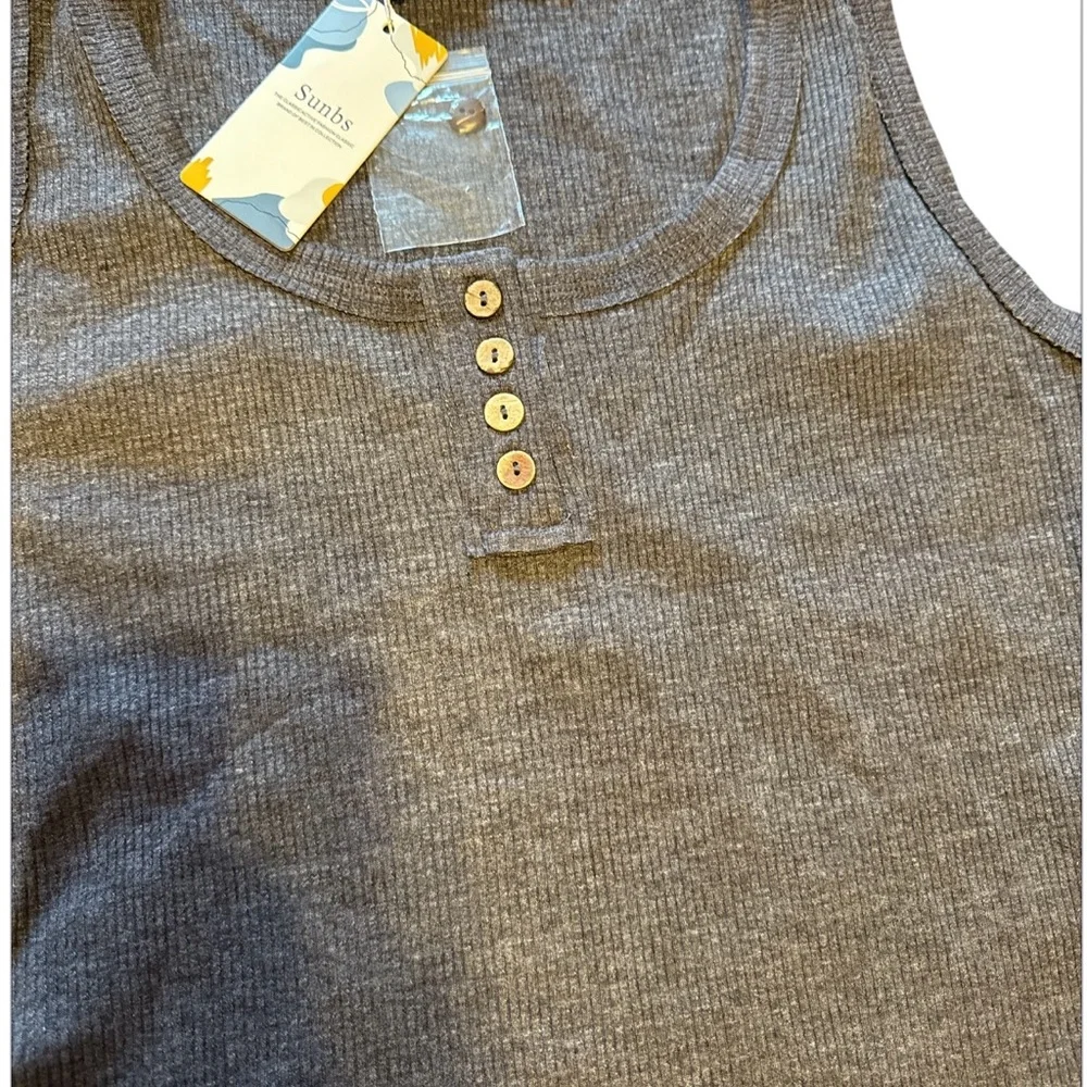 NWT SUNBS Women Tank Tops Ribbed Summer Sexy Sleeveless. - Picture 7 of 7